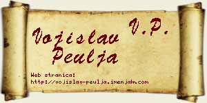 Vojislav Peulja vizit kartica